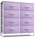 Sorbus Kids Dresser with 8 Drawers - Storage Unit Organizer Chest for Clothes - Bedroom, Kids Room, Nursery, & Closet (Purple, 31.5 x 12 x 32-8 Drawer)