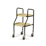 DAYS Shelf Trolley, Height Adjustable Plastic Organiser 88 cm- 100 cm, Ideal for Storage and Organisation, Mobility Trolley for Bedroom Storage, Flat Packed