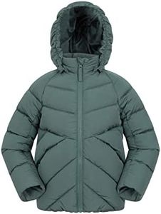 Mountain Warehouse Chill Kids Padded Jacket - Durable Water-resistant, Khaki, 13 Years