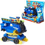 PAW PATROL Chase Rise and Rescue Transforming Toy Car with Action Figures and Accessories, Kids’ Toys for Ages 3 and up