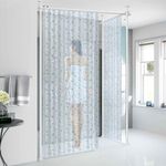 FLY HAWK Room Divider Curtain Rod Rustproof Expandable Stainless steel Shower curtain Rods no drilling 70-125 in Customizable for Bathroom,closet,windows,bedroom,living room,laundry room White