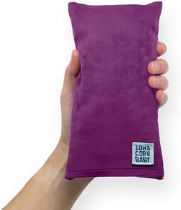 Iowa Corn Baby Mini - Microwavable Heating Pad & Reusable Cold Pack - Weighted Heating Pad for Cold Hands, Sore Neck, Achy Wrists - 4” x 8” - 1 lb (Purple Plum)