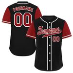 coolcustomize Personalised Multicolor Baseball Jersey Custom Athletic Training Shirts Stitched/Printed Bespoke Sports Apparel for Men,Women,Youth,Kids