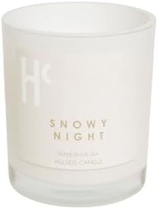 Hillside Candle Snowy Night Scented Candles, Single Wick Soy Candles, Scented Candles for Home, Fresh Fir Needles & Garland Fragrance with Wintery Cedarwood and Red Berries (9 oz)