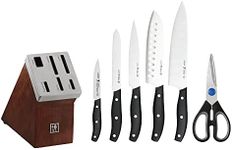 HENCKELS Definition 7 Piece Kitchen Knife Block Set - Professional Cutlery Set, Self Sharpening Knife Block for Chopping, Slicing, Dicing & Cutting