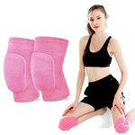 Volleyball Knee Pads for Women Girls - Knee Pads for Yoya Dance with Thick 3D Foam Volleyball Knee Pads Youth for Volleyball Basketball Sports to Protect Knee, (Pink,M)