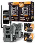 SPYPOINT Flex-Dark Twin Ultimate Pack with 2 SD Card + 2 LIT-22 - Cellular Trail Camera, 40MP Photos, 1080p Video + Sound, No-Glow Game Camera, Hunting Night Vision, Motion Activated,100ft Detection