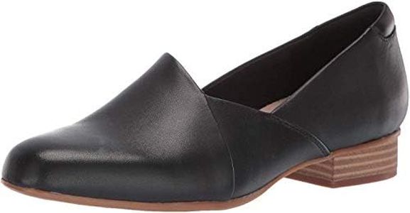 Clarks womens Juliet Palm Loafer, Black Leather, 7 US