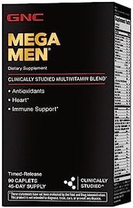 MEGA MEN GNC Multivitamin | Antioxidants, Heart Health, and Immune Support | 90 Count