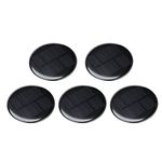 Sourcingmap 5Pcs 4V 80mA Poly Mini Round Solar Cell Panel Module DIY for Light Toys Charger 73mm Diameter