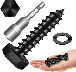 (20Sets) 1/4" x 1-1/4" Hex Head Lag Bolts, Heavy Duty Lag Screws with Washers, 304 Stainless Steel Bolts 18-8, Lag Screws Wood Screws, Fully Thread Black Oxide, 1/4 Bolt by Mywish