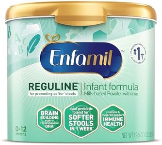 Enfamil Reguline Baby Formula, Milk-Based Infant Nutrition, Dual Prebiotics for Soft, Comfortable Stools within 1 Week of Use, Omega-3 DHA for Immune Support, Reusable Powder Tub, 19.5 Oz​