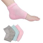 Moisturizing Socks, Moisturizing/Gel Heel Socks for Dry Cracked Heels, Ventilate Gel Spa Socks to Heal and Treat Dry, Open Toe Socks, Gel Lining Infused with Vitamins-3 Pairs