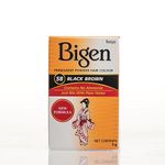 Bigen Permanent Powder Hair Color - 58 - Black Brown | No Ammonia (Pack of 1)