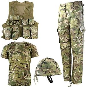 Kombat UK Kids BTP No1 Army Combo Set - British Terrain Pattern, 11-12 Years