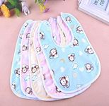 MOM & SON Waterproof Baby Bibs Comfortable and Adjustable Soft Feeding Bibs for Infants & Toddlers (0-12 Months) (Multicolor)