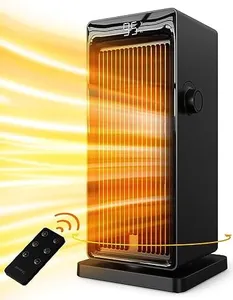 Space Heater, SANVINDER 1500W Portable Heater for Bedroom, ECO Thermostat 90° Oscillating, 24 hours timer, Fast Heating Electric Heater with Remote, Overheat Protection, LED Display for Bedroom Office