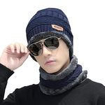 Woolen Winter Cap for Men Woolen Cap for Women & Men in Winter for Thermal Wear Stylish Soft Winter Caps for Boys & Girls for Warm Wear Head Winter Cap Men Woolen Garam Cap Bennies Dark Blue