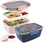 Caperci 2 Pack Large Salad Containe