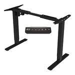 FLEXISPOT Electric Height Adjustable Standing Desk Sit Stand Desk Adjustable Desk Stand Up Desk with Memory Smart Pannel EF1 (Desk frame|Black)