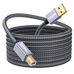 FEDUS USB Printer Cable, Nylon Braided Gold Plated USB A to Male To USB B 2.0 Cable Cord Compatible with Printers, Scanner For Brother Dell, HP, Epson, Canon, Lexmark, Xerox, Samsung, Epson 10 Meter