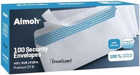 #10 Single Left Window Security Tinted Envelopes, Gummed Closure, Size 4-1/8 X 9-1/2 inches, 24 LB - 500 Count (35310)