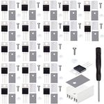 DKARDU 20 pcs IRF640 IRF640N Mosfet Transistor 18A 200V IRF640NPBF N-Channel Power MOSFET TO-220AB 3Pin Field Effect transistors with Heatsink Screw Washer Rubber Silicone Screwdriver