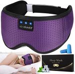 LC-dolida Sleep Headphones Bluetooth Sleep Mask Headphones for Sleeping 5.2 Bluetooth Eye Mask for Sleeping, Ice Silk Sleeping Headphones for Side Sleepers Thin Stereo Speaker Unique Gifts for Travel