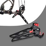 Compound Bow Stand Bow Stand for Compound Bow Black Plastic Folding Portable Compound Bow Stand Holder Rack Bracket for Archery Target Shooting(Long) (Long Type 90cm)