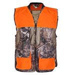 AUSCAMOTEK Upland Hunting Vest Colors and Sizes Optional, Natural Blind Brown, Large