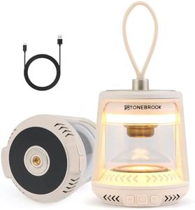 STONEBROOK Portable Bluetooth Speaker, 360° RGB Lights, 25H Playtime, Magnetic Base, IPX5 Waterproof, Type-C Fast Charging, 5W Stereo Sound, Compact & Durable for Camping, Parties, Outdoor & Indoor