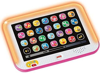 Fisher-Price Laugh & Learn Baby Toy Smart Stages Tablet with Lights & Learning Songs for Infants & Toddlers, Pink