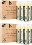 USDA Organic Lip Balm - USA Made & All Natural, Beeswax Vanilla Chapstick for Dry Lips, Stocking Stuffers for Teens, Cute & Cheap Stocker Stuffers, Lip Care Gifts & Womens Stocking Stuffers