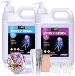 LET'S RESIN Resin Epoxy Kit, 1.5 Gallon Bubble Free & Crystal Clear Epoxy Art Supplies with Measuring Cups,Stir Stick,Gloves,Resin and Hardener for Mold Casting,Jewelry,Craft
