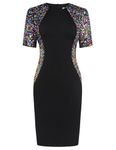 GRACE KARIN Dresses for Women UK Vintage Cocktail Dress Evening Party Pageant Clubwear Black Colorful L