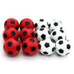 BQSPT Foosball Balls foose Balls Replacement 12 Packs,Table Soccer Balls Red and Black Ball 36mm White Soccer Foosalls,Regulation Size Foosball-Set of 12