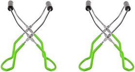 tunghey 2Pack Canning Jar Lifter Tongs Stainless Steel Jar Lifter with Grip Handle for Safe and Secure Grip (green)