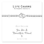 Life Charms Beautiful Friend Silver Plated Bracelet