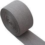 FUNORNAM 2Inch 5Yard Cotton Tufting Carpet Rug Binding Edge Bias Binding Webbing Ribbon for DIY Craft Sewing (Grey)