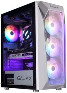 GALAX PC Case Revolution-05 (REV-05W) White Gaming Cabinet | Supports ATX, M-ATX, ITX | 4 RGB Cooling Fans | Mesh Panel | Spacious Interior | Tempered Glass