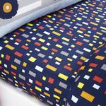 Catherine Lansfield Kids Construction Blocks Junior Fitted Sheet Navy Blue