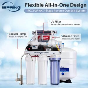 iSpring 7-Stage Reverse Osmosis Water Filter System, 100 GPD