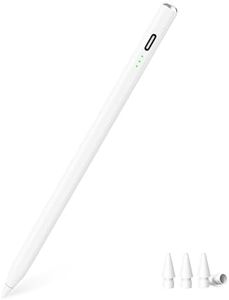 Stift für iPad (2018-2025) - Kompatibel mit iPad Pro 12.9" (M4/M3/M2), Air 7/6/5/4/3, 11.-6. Gen und Mini 5/6/7 - Mit 2-Fach Schnellladung, neigungssensitiver Steuerung und Palm-Rejection-Technologie