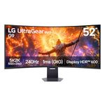 LG UltraGear evo G9 52G930B 52 inch 5K2K 240Hz Curved Gaming Monitor | World’s Largest 5K2K Display, 1000R Curve, 1ms GtG, HDR600, HDMI2.1, DP 2.1, USB‑C 90W, FreeSync Premium