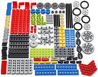 KonHaovF 182PCS Gear and Axle Set for Technic Parts Compatible with Lego Technic Parts, DIY Gears Assortment Pack((Liftarm, Pins, Axles, Connectors)) for Technic Building Blocks Set(Random Color)