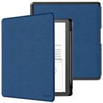 CoBak Case for All New Kindle Scribe - PU Leather Cover with Auto Sleep Wake Feature for Kindle Scribe Signature 10.2" 2022 Released with Pencil Holder, Dark Blue