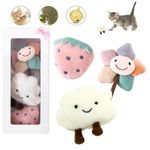 Cat Catnip Toys, Cute Cat Toys with Catnip for Indoor Cats, Cat Chew Toys for Teething, 3Pcs Bite Resistant Catnip Toy for Cats