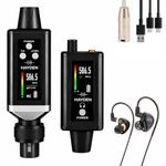 HY-EMX 1 UHF Wireless in Ear Monitor IEM System, Metal Transmitter & Receiver with Pro Earphones, 16 Ch, 50m Range, USB C Rechargeable, Expandable Multi-Receiver for Stage, Band & Live Performance