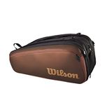 WILSON Pro Staff V14 Super Tour Tennis Racket Bag - 15 Pack, Brown