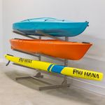 Teal Triangle Freestanding G-Watersport 3 Kayak and SUP Outdoor Storage Rack, Heavy Duty Adjustable Weatherproof Stand